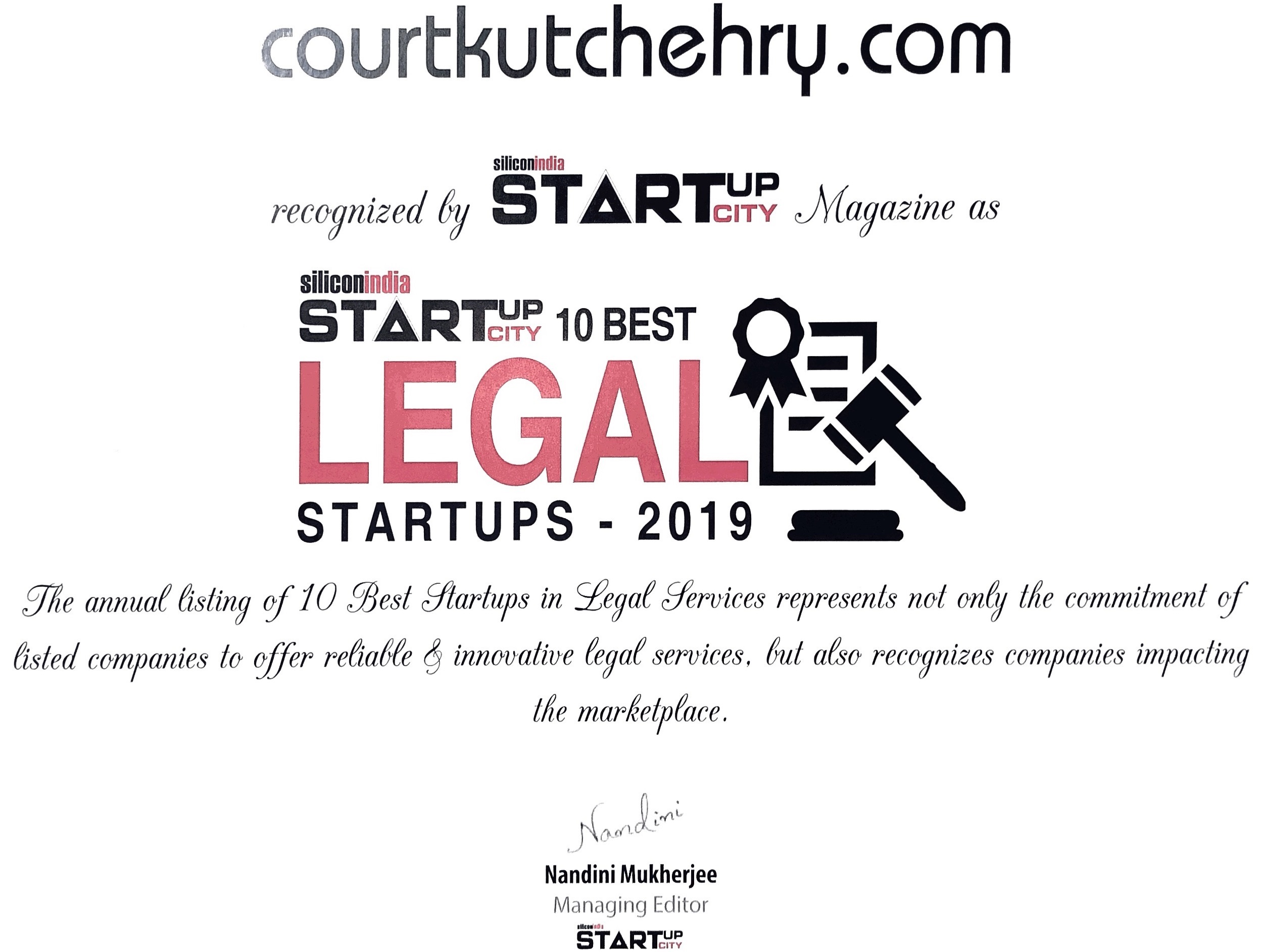 courtkutchehry legal startup certification