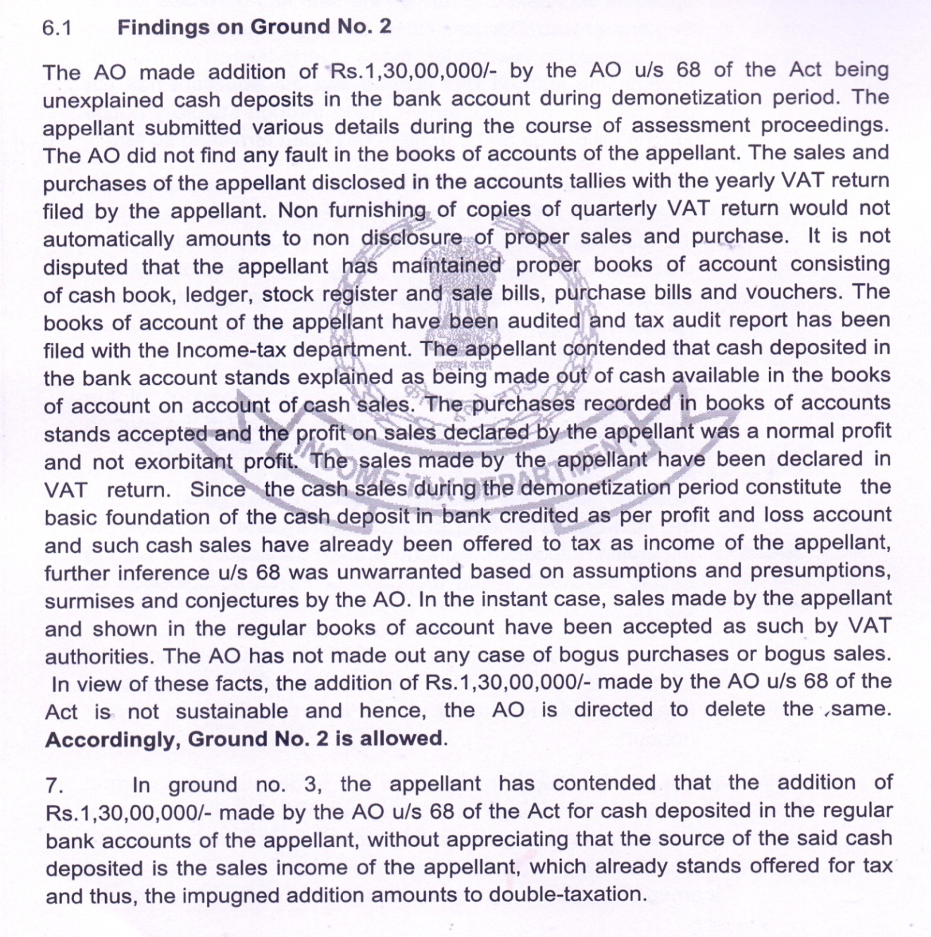 Exhibit reproduced from the original judgment