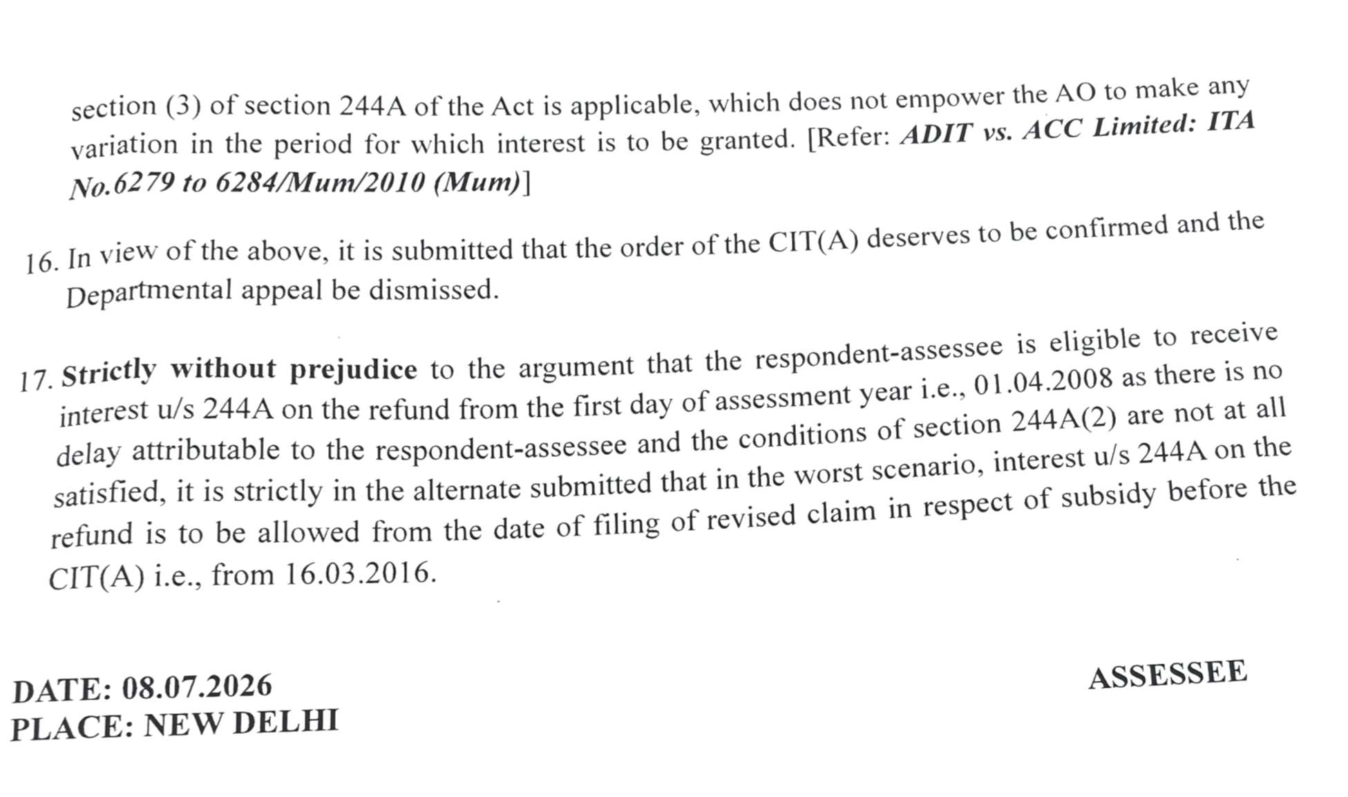 Exhibit reproduced from the original judgment
