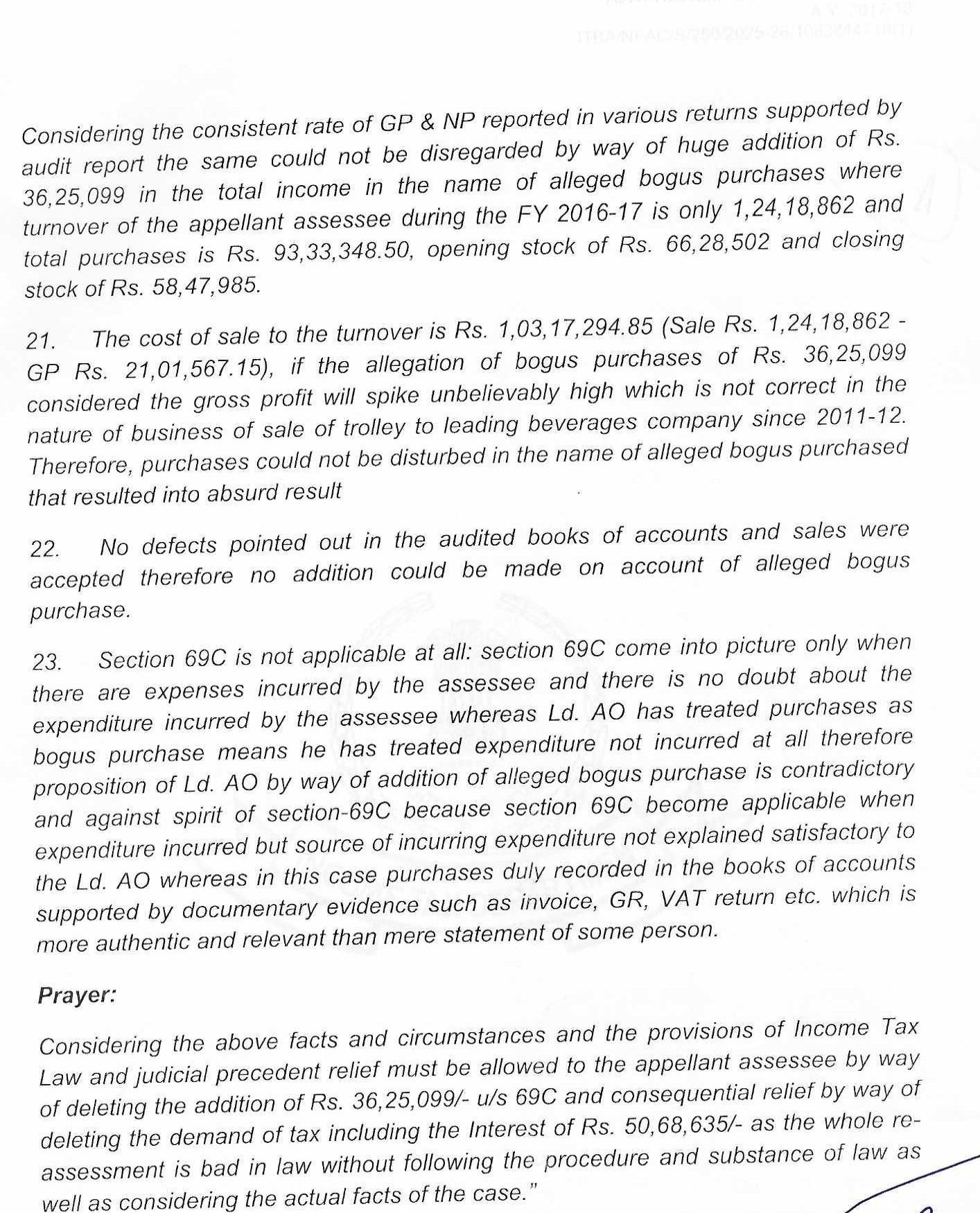 Exhibit reproduced from the original judgment