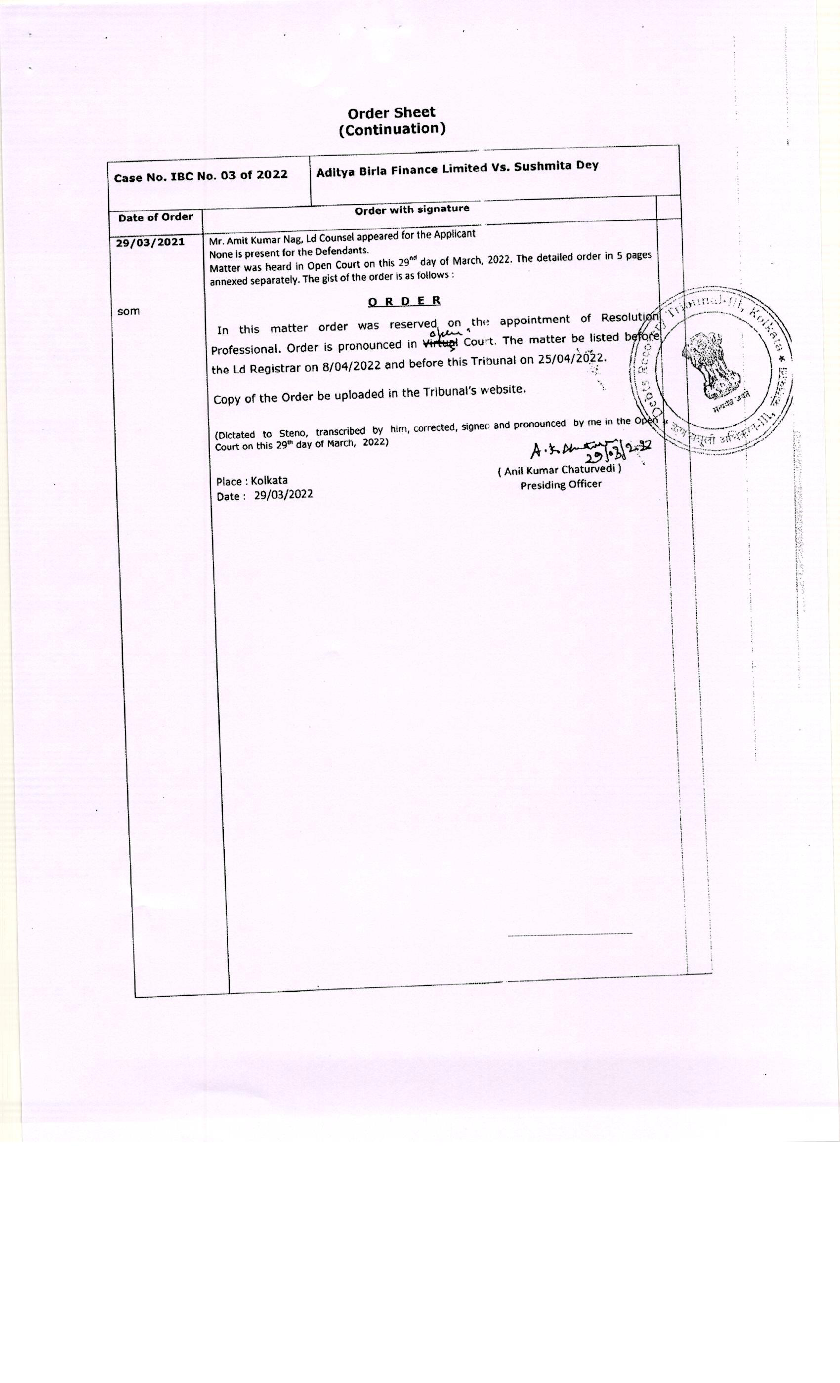 Exhibit reproduced from the original judgment