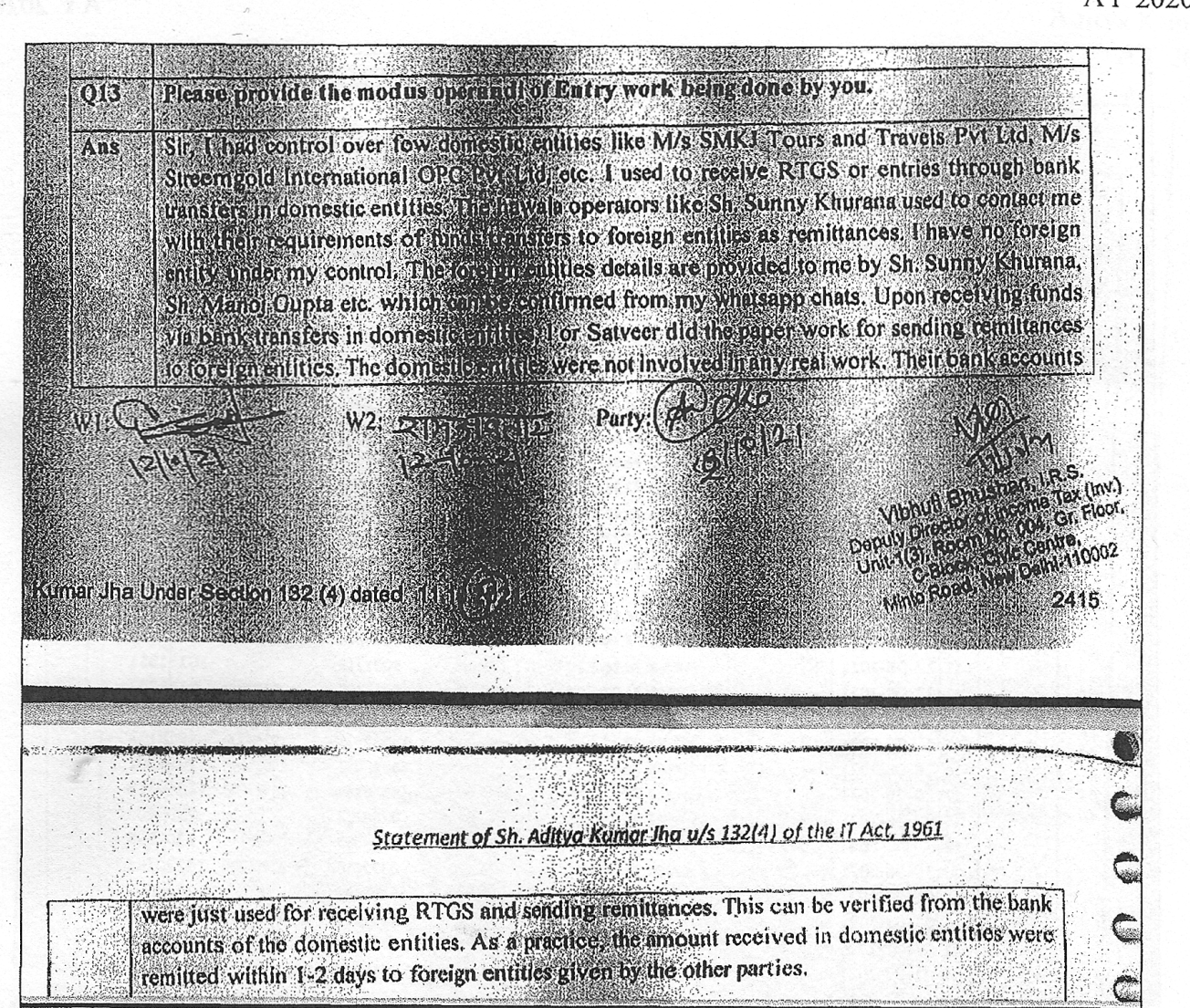 Exhibit reproduced from the original judgment