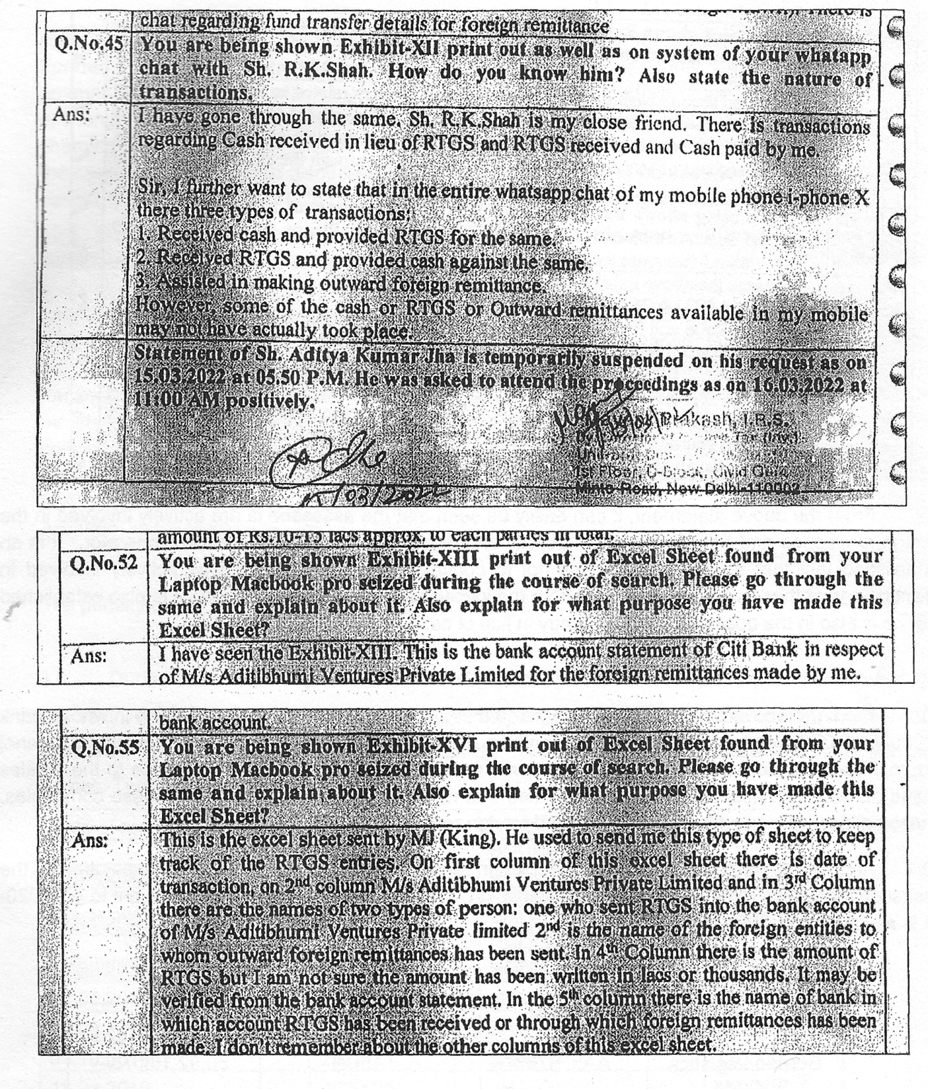Exhibit reproduced from the original judgment