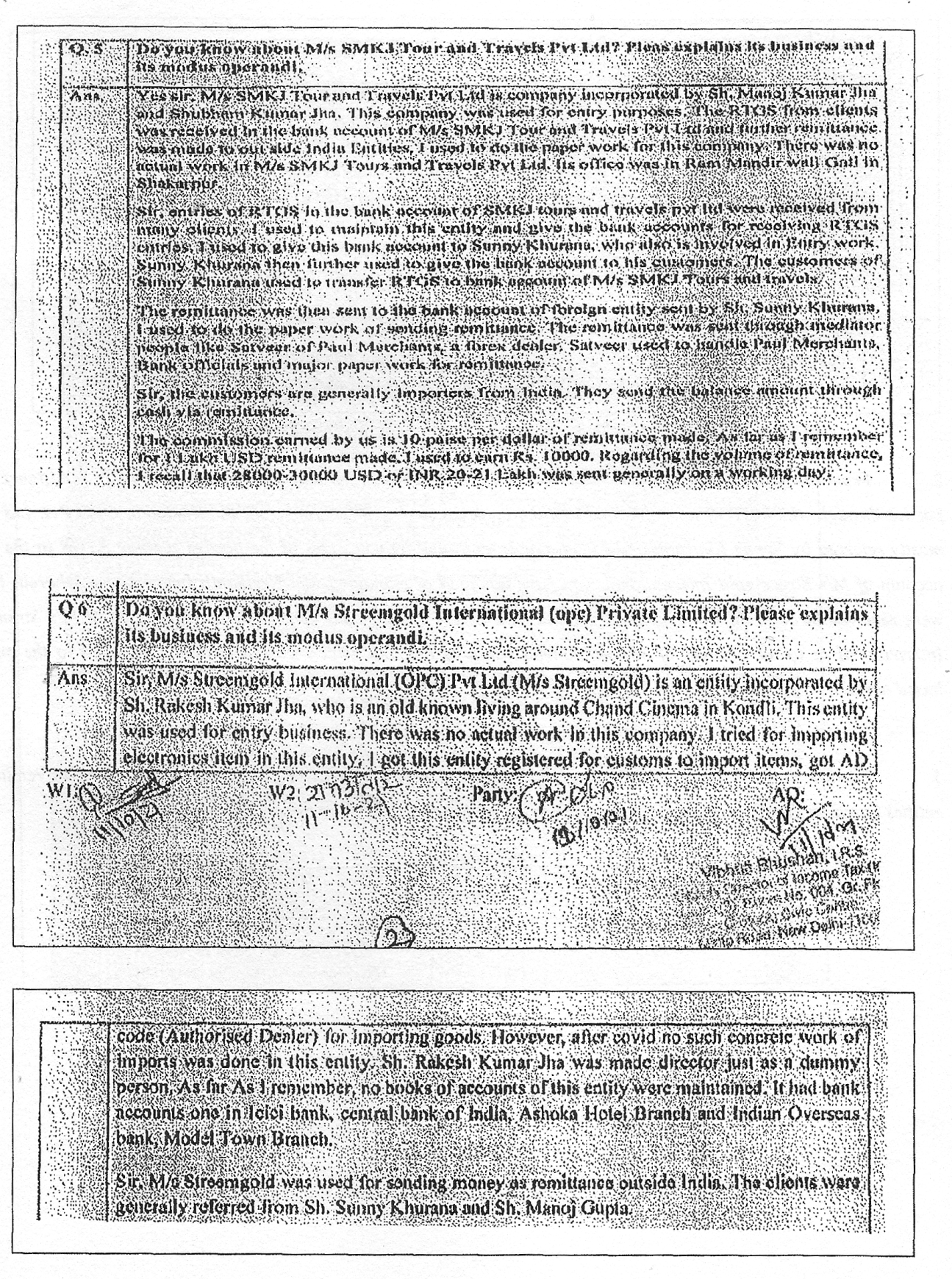 Exhibit reproduced from the original judgment