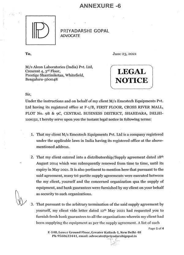 Exhibit reproduced from the original judgment