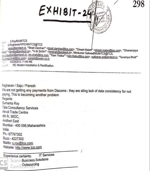 Exhibit reproduced from the original judgment