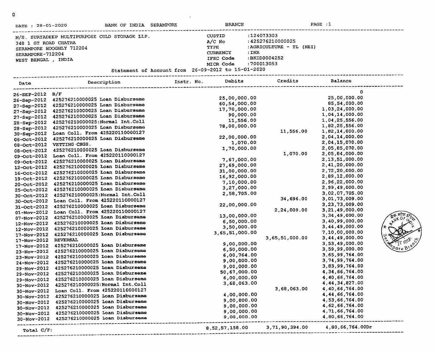 Exhibit reproduced from the original judgment