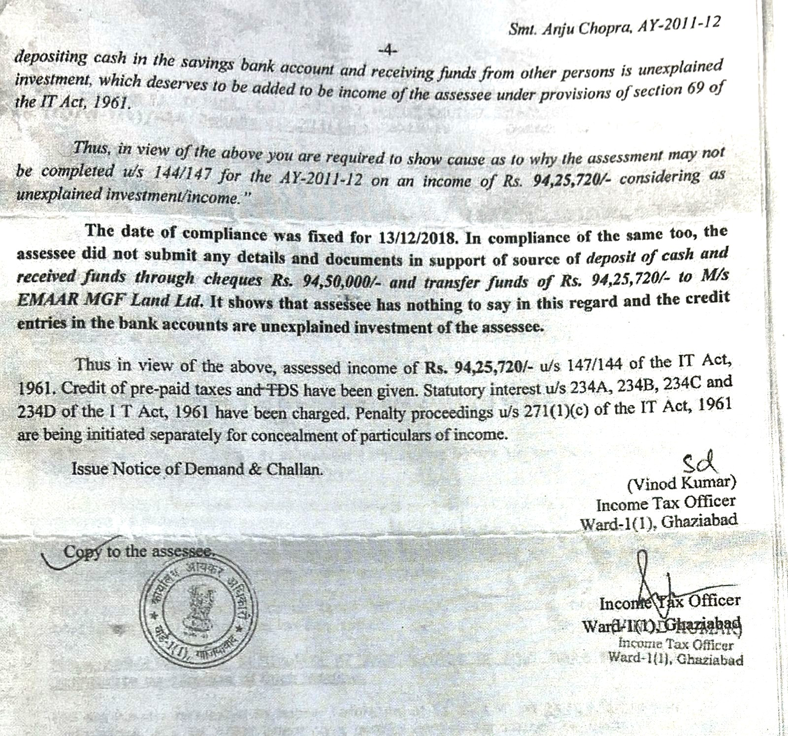 Exhibit reproduced from the original judgment