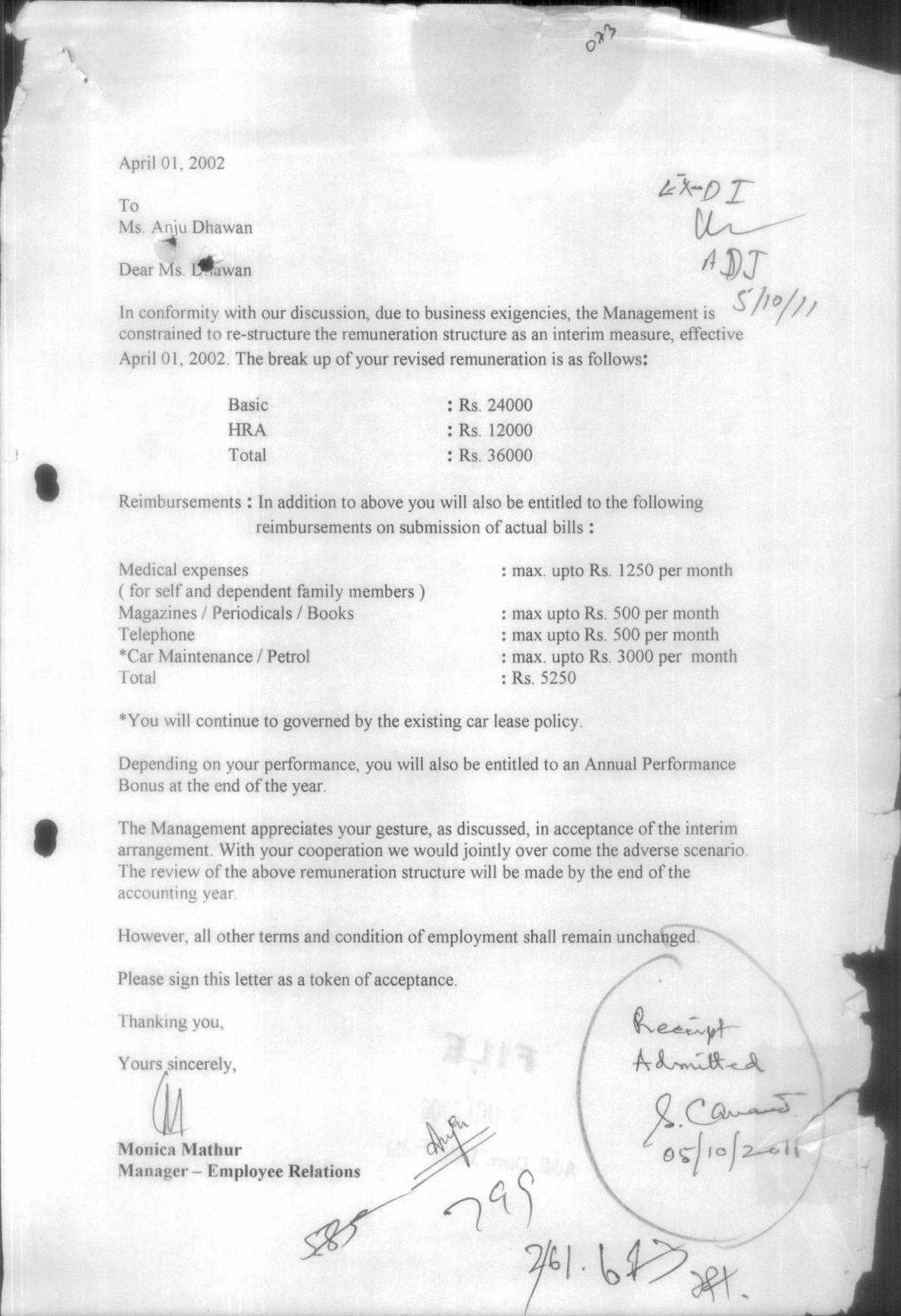 Exhibit reproduced from the original judgment