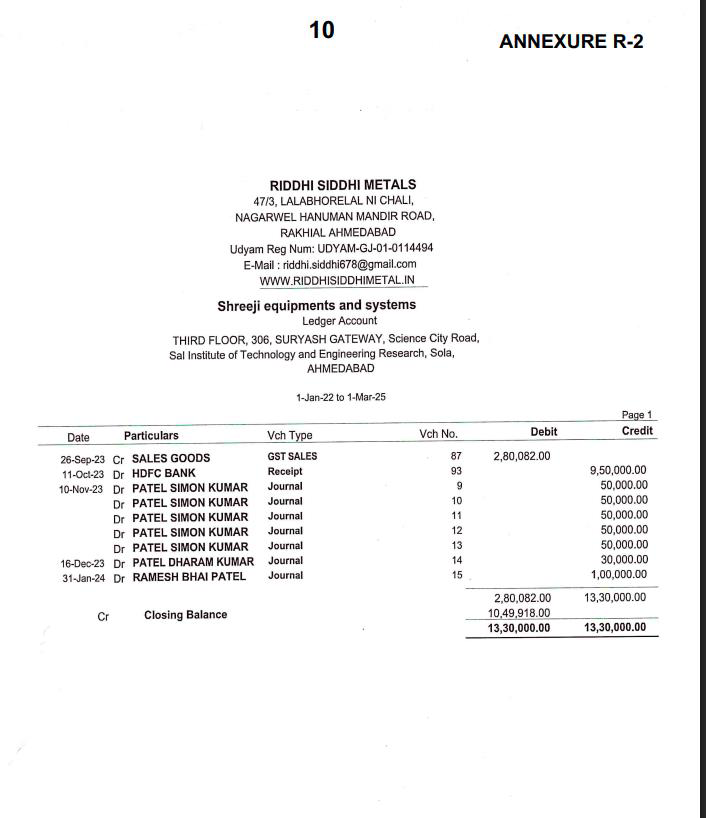 Exhibit reproduced from the original judgment