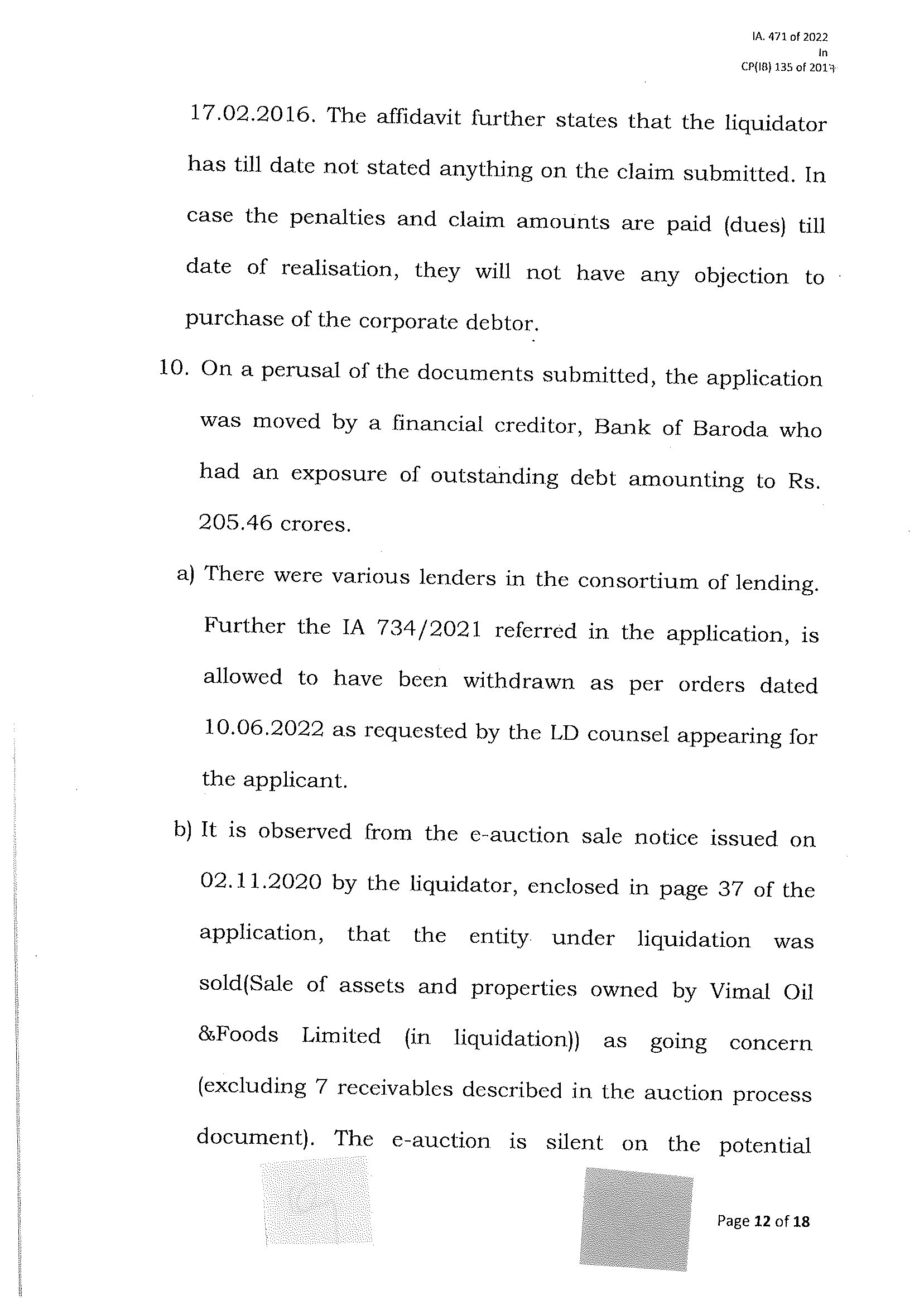 Exhibit reproduced from the original judgment