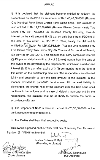 Exhibit reproduced from the original judgment