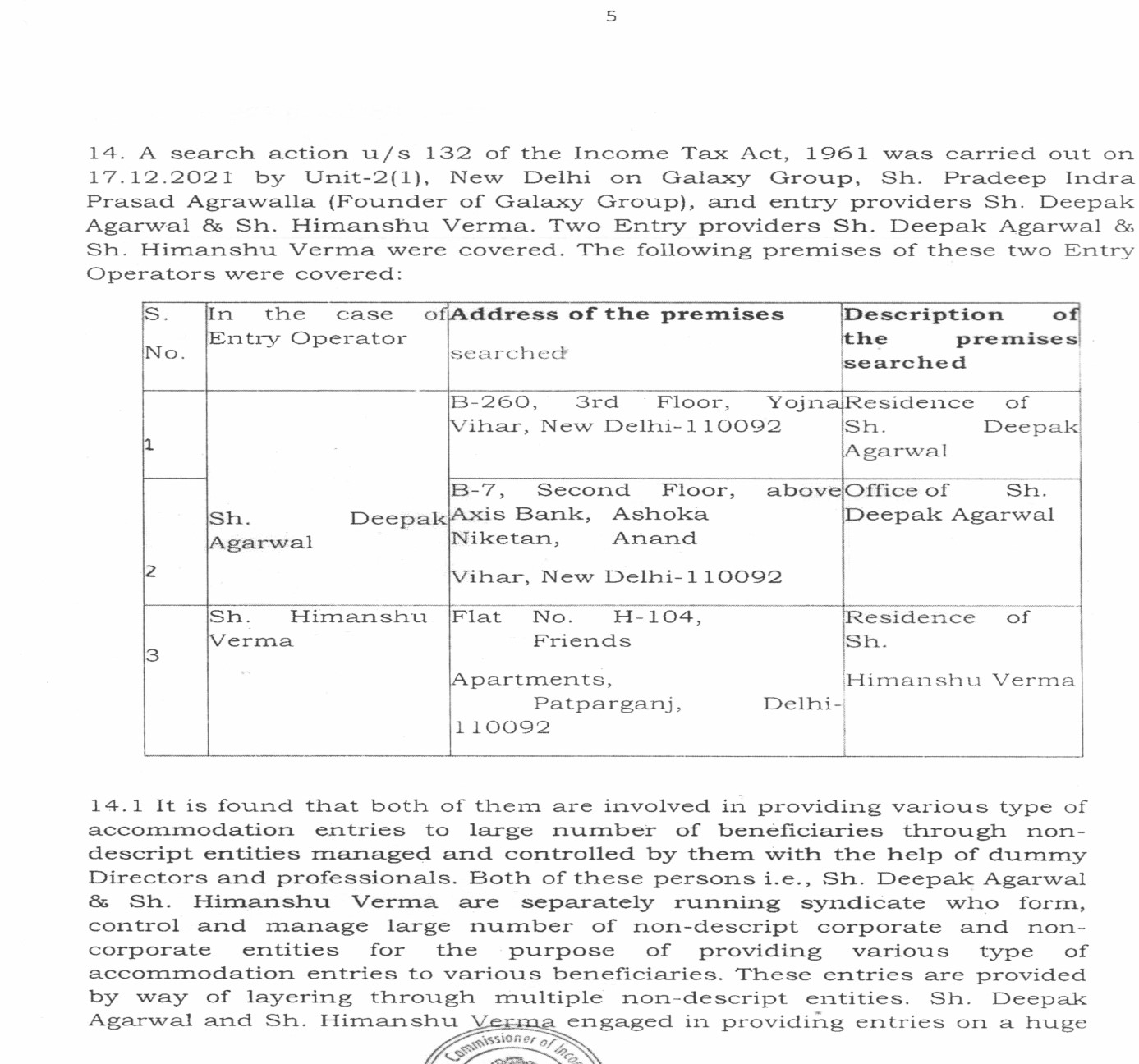 Exhibit reproduced from the original judgment