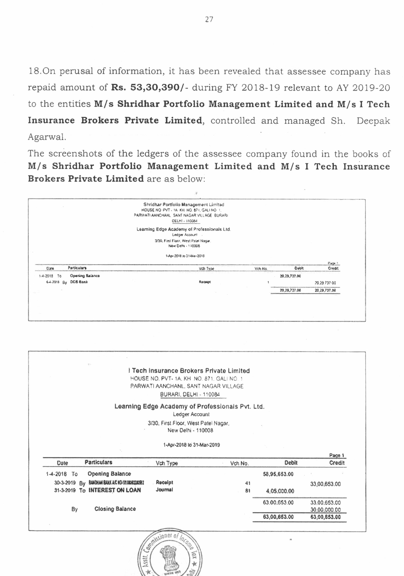 Exhibit reproduced from the original judgment
