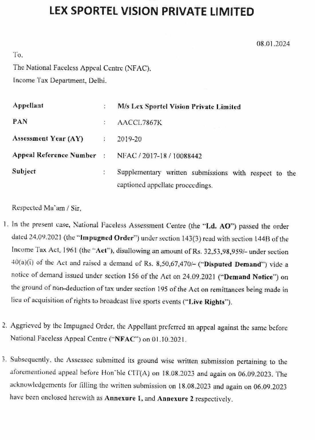 Exhibit reproduced from the original judgment