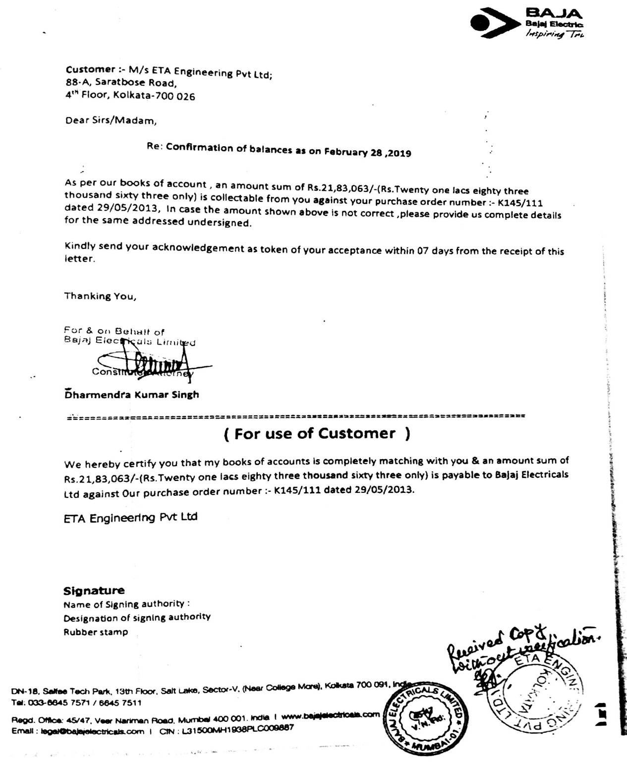 Exhibit reproduced from the original judgment