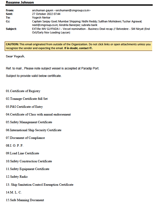 Exhibit reproduced from the original judgment