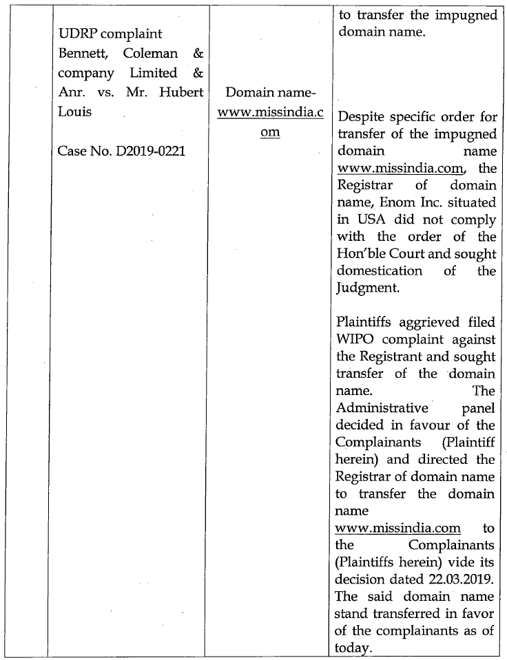 Exhibit reproduced from the original judgment