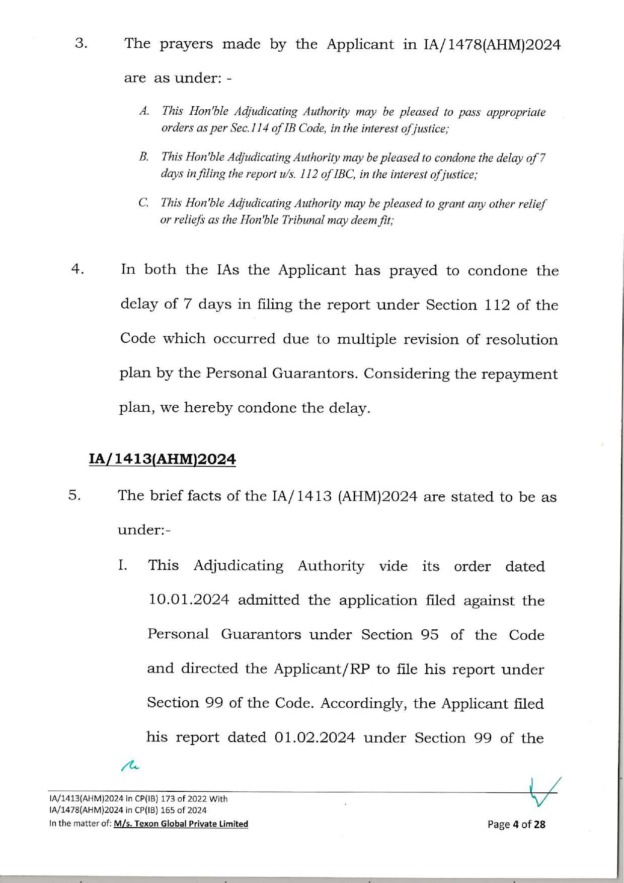 Exhibit reproduced from the original judgment