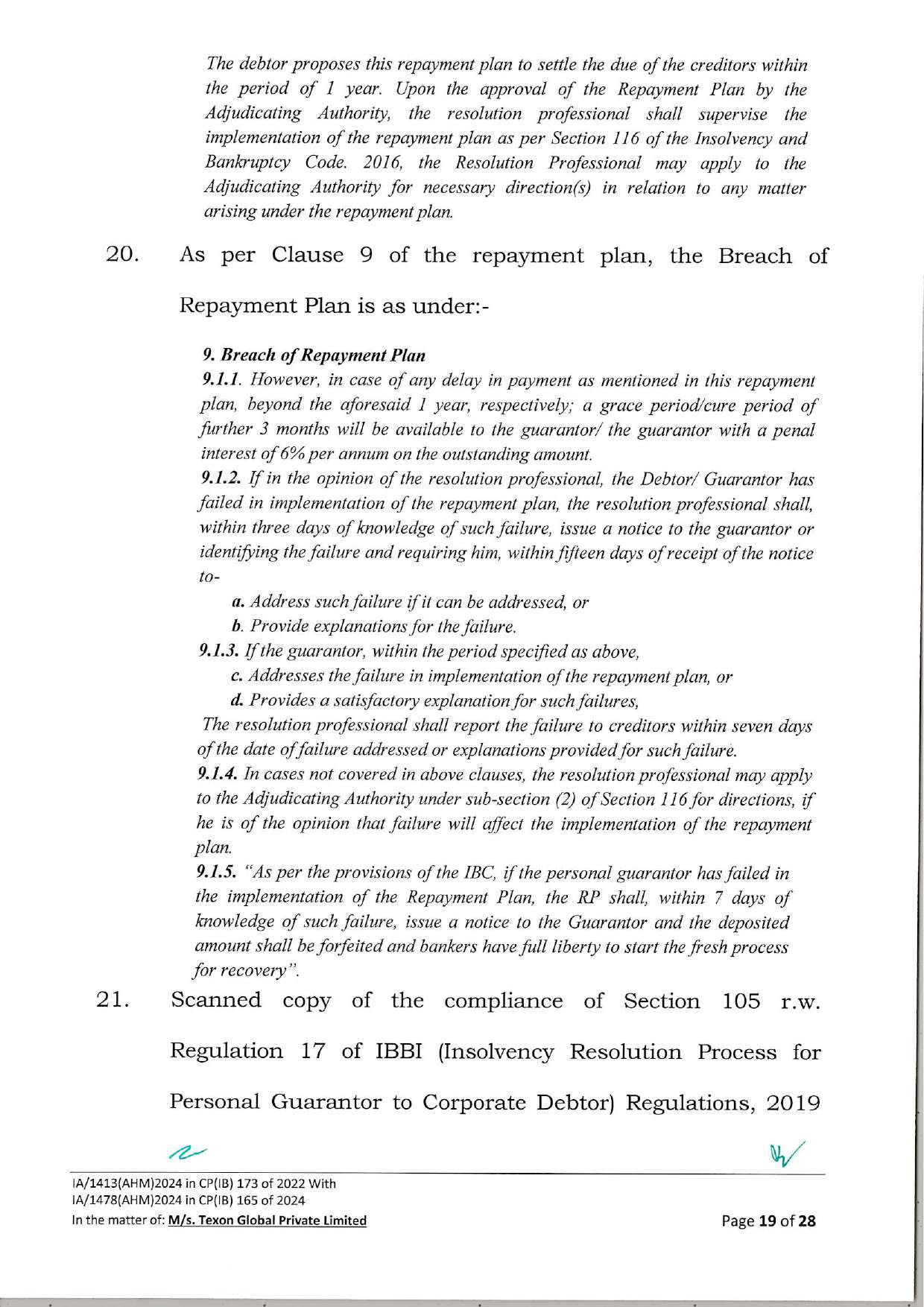Exhibit reproduced from the original judgment