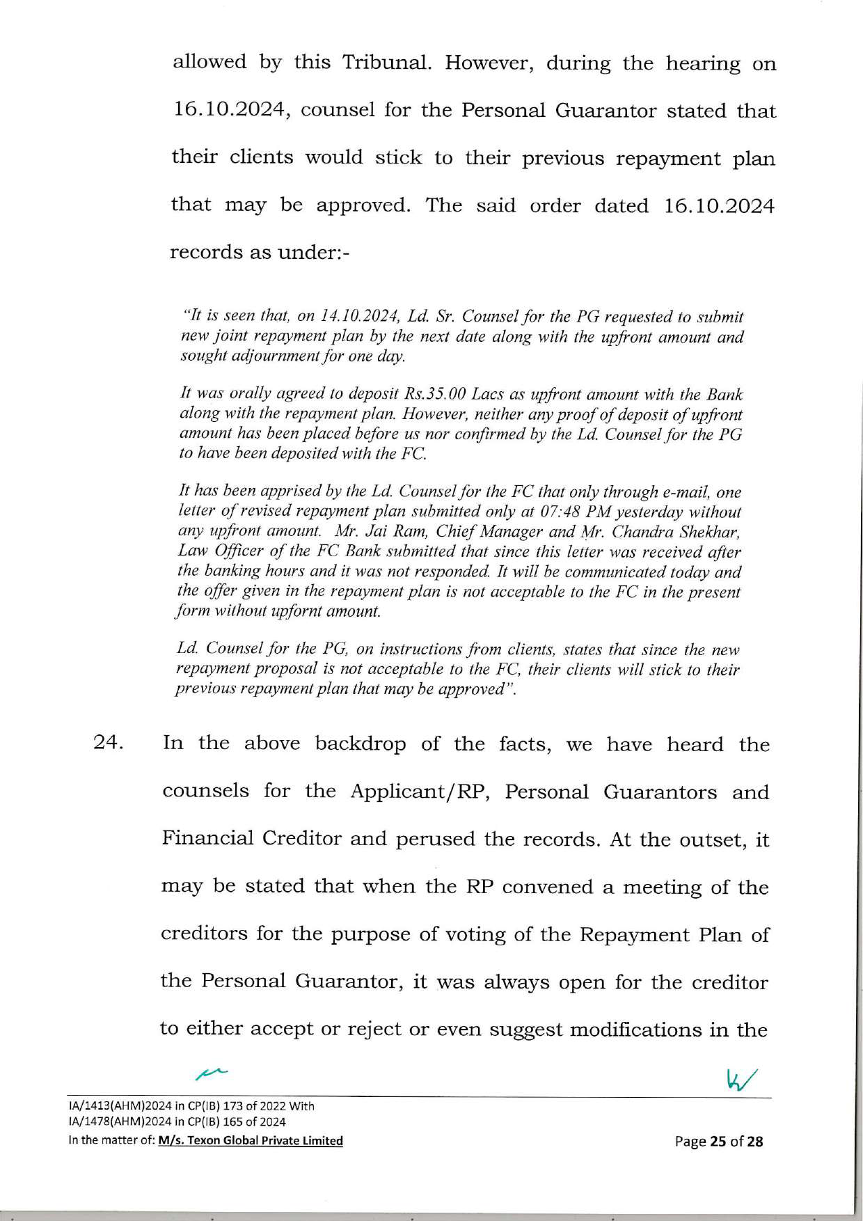 Exhibit reproduced from the original judgment