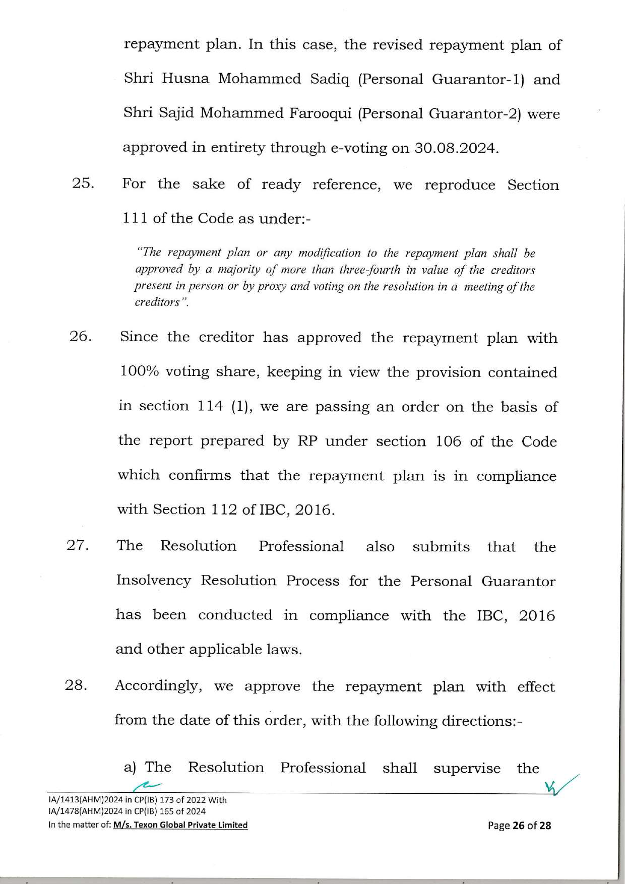 Exhibit reproduced from the original judgment