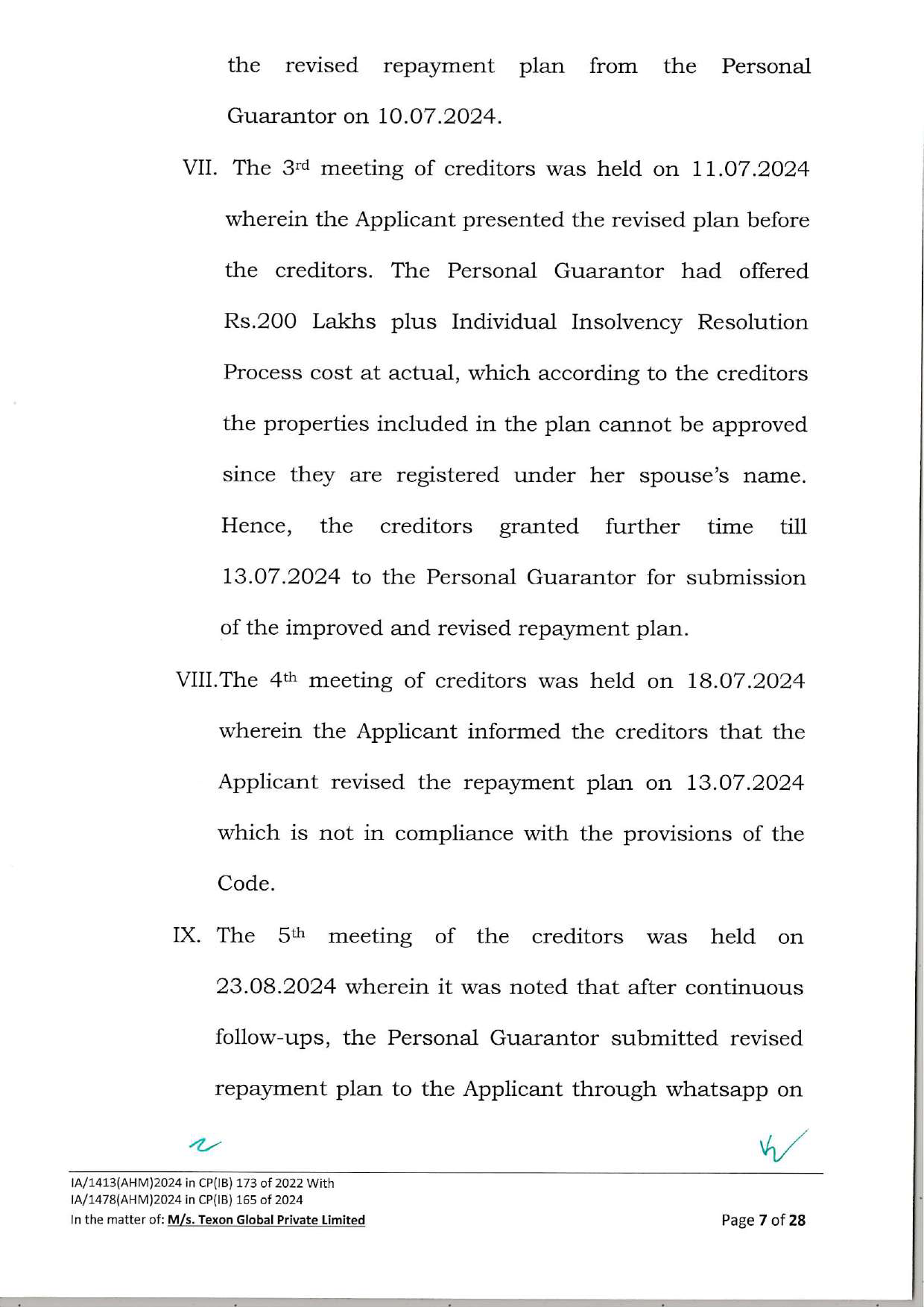 Exhibit reproduced from the original judgment