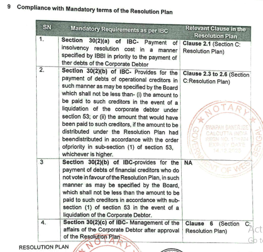 Exhibit reproduced from the original judgment