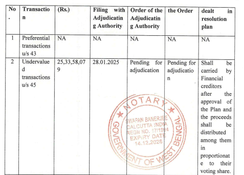 Exhibit reproduced from the original judgment
