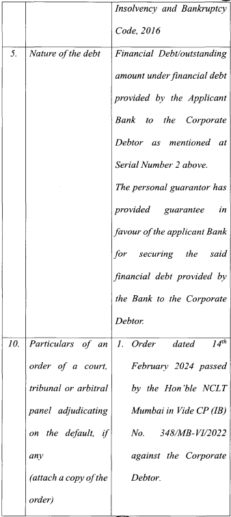 Exhibit reproduced from the original judgment