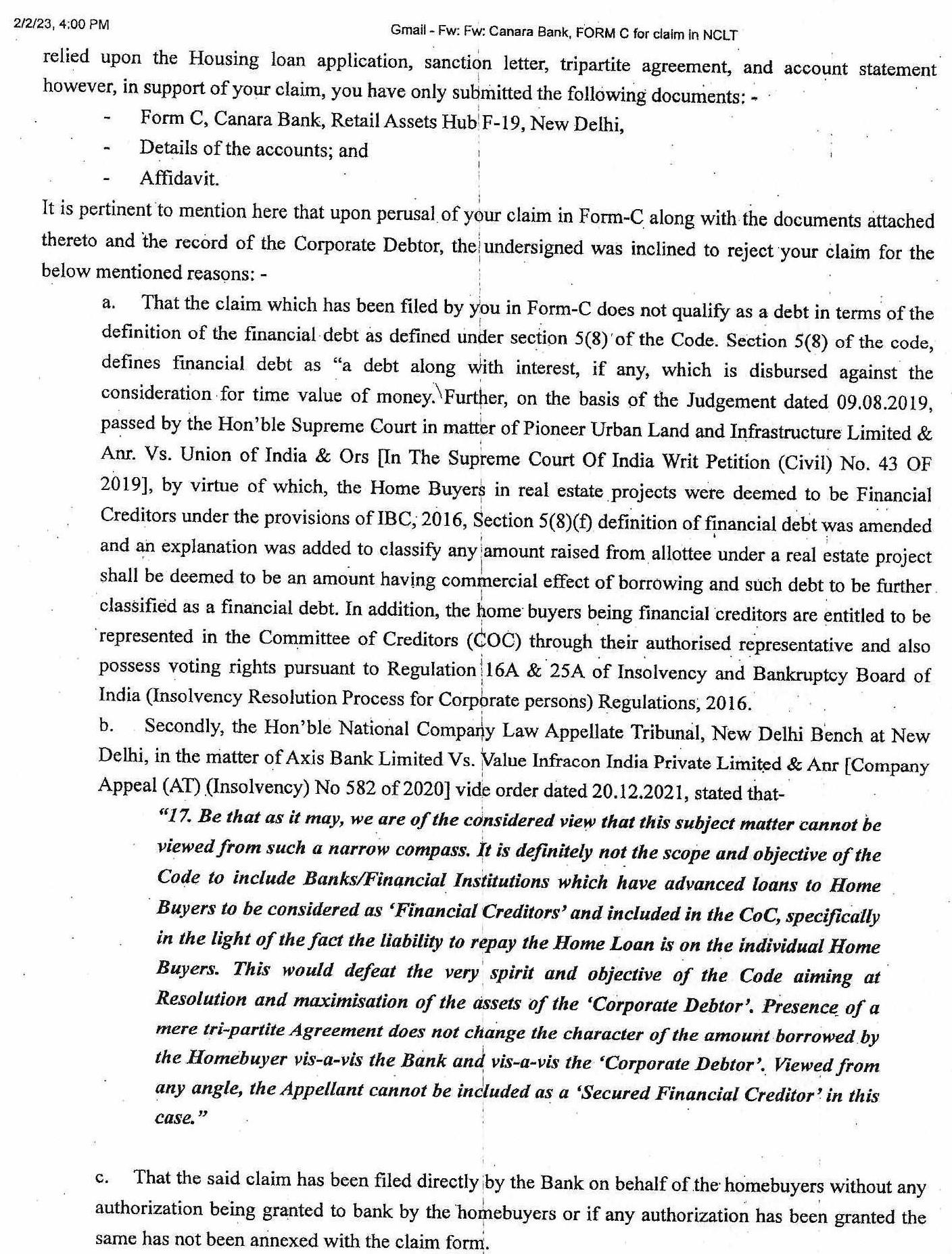 Exhibit reproduced from the original judgment