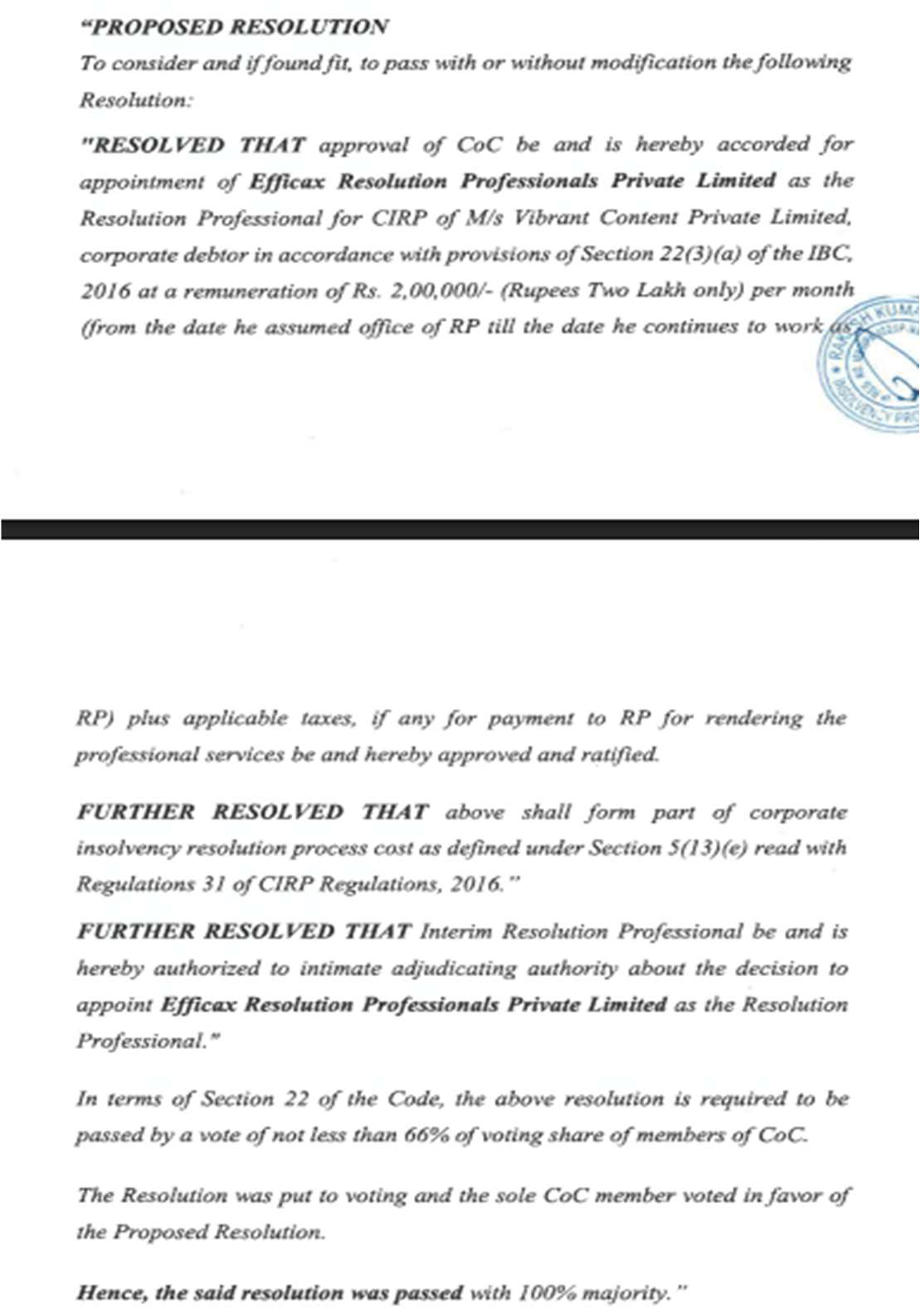 Exhibit reproduced from the original judgment