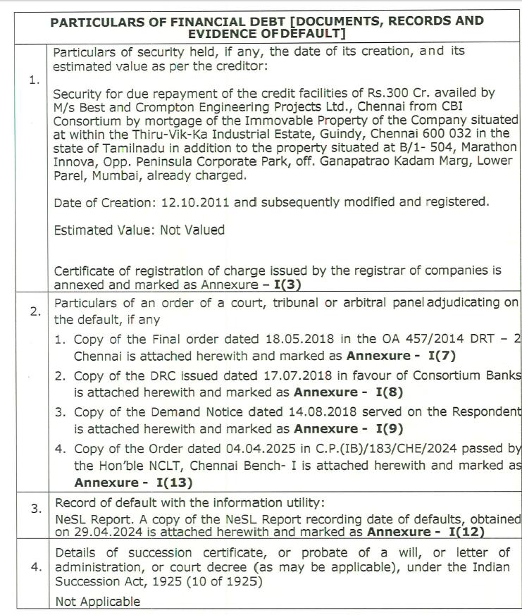 Exhibit reproduced from the original judgment