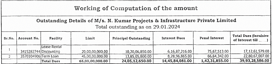 Exhibit reproduced from the original judgment