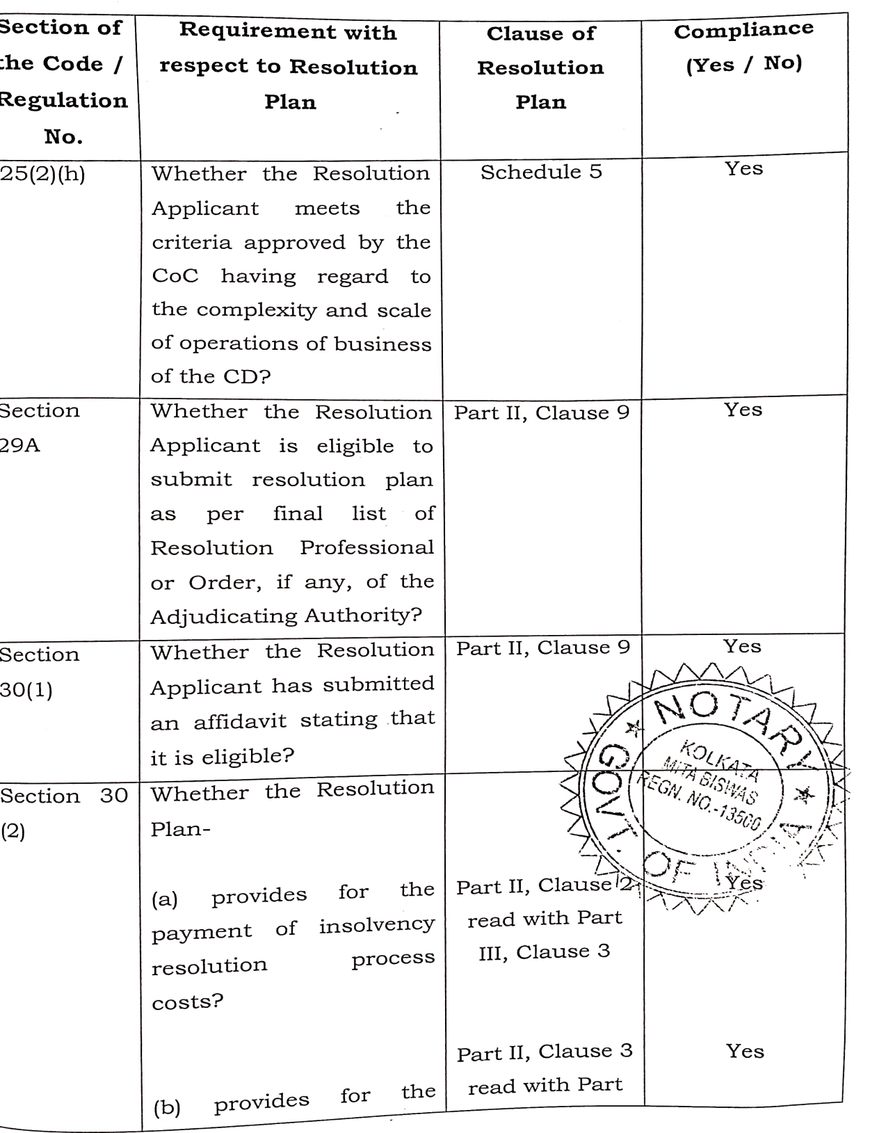 Exhibit reproduced from the original judgment
