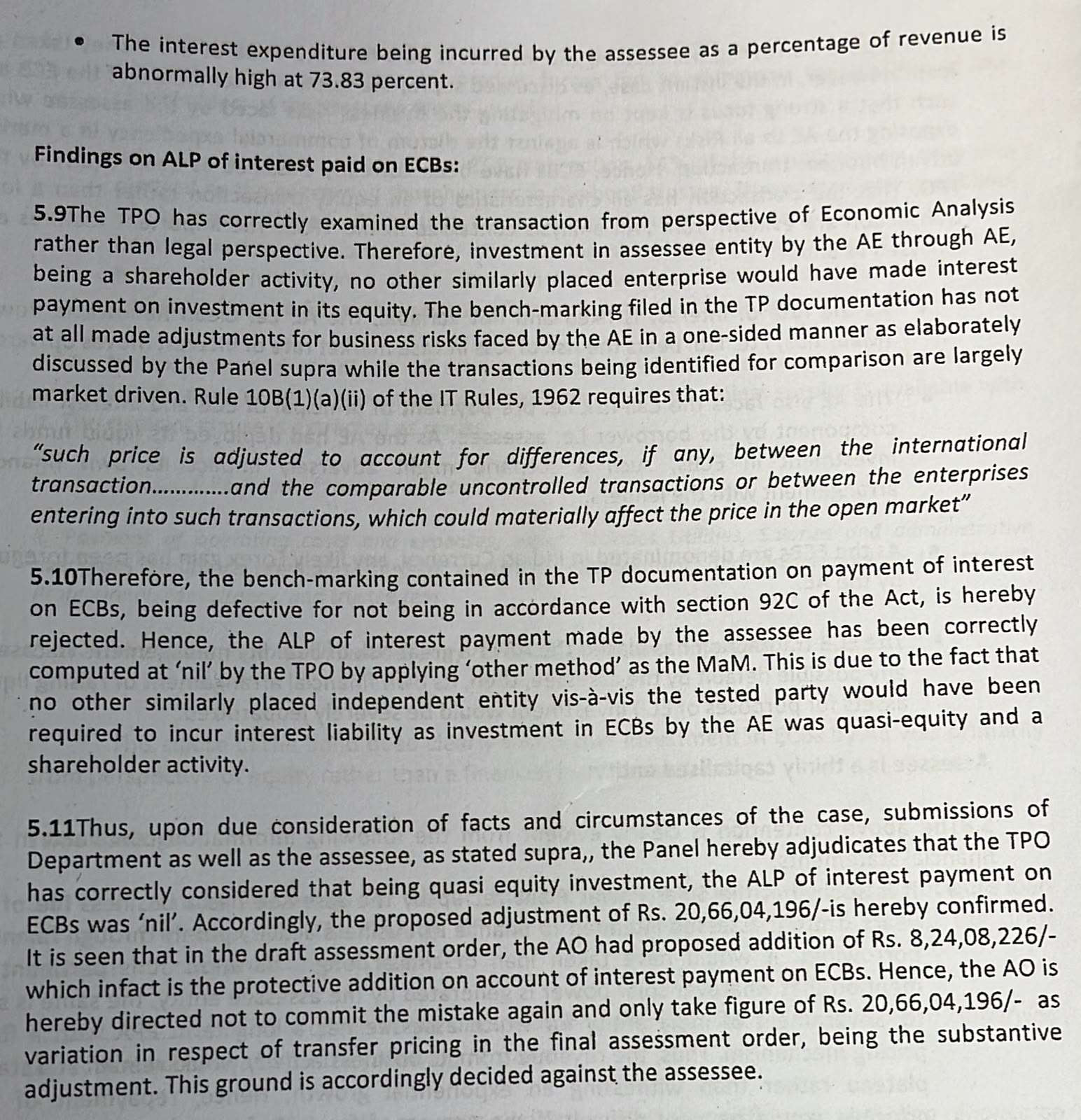 Exhibit reproduced from the original judgment