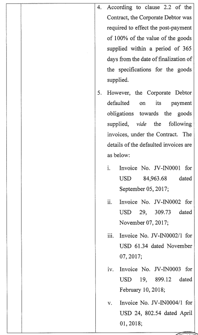 Exhibit reproduced from the original judgment