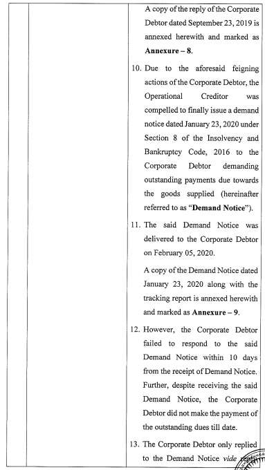 Exhibit reproduced from the original judgment