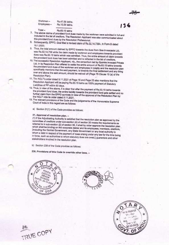 Exhibit reproduced from the original judgment