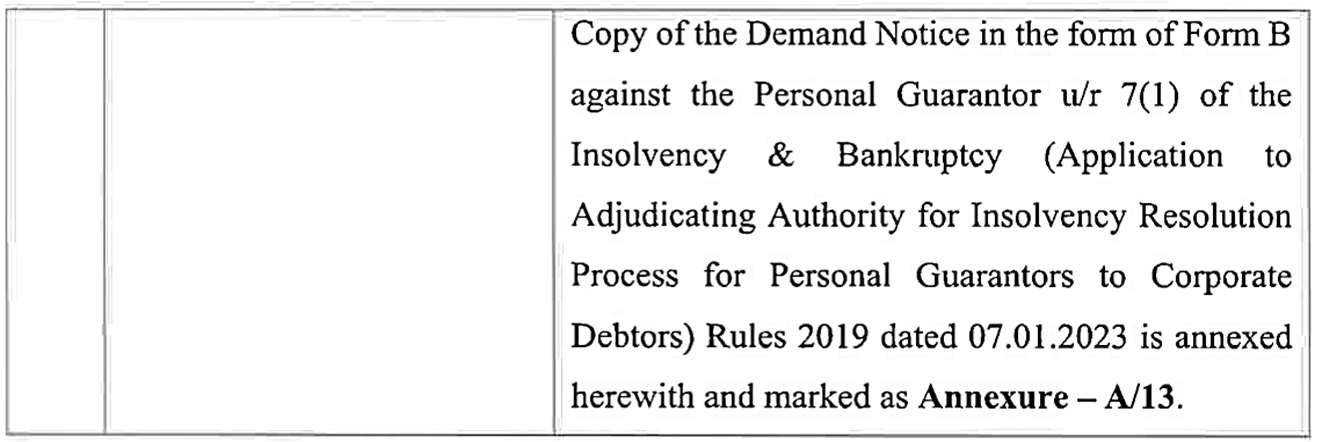 Exhibit reproduced from the original judgment
