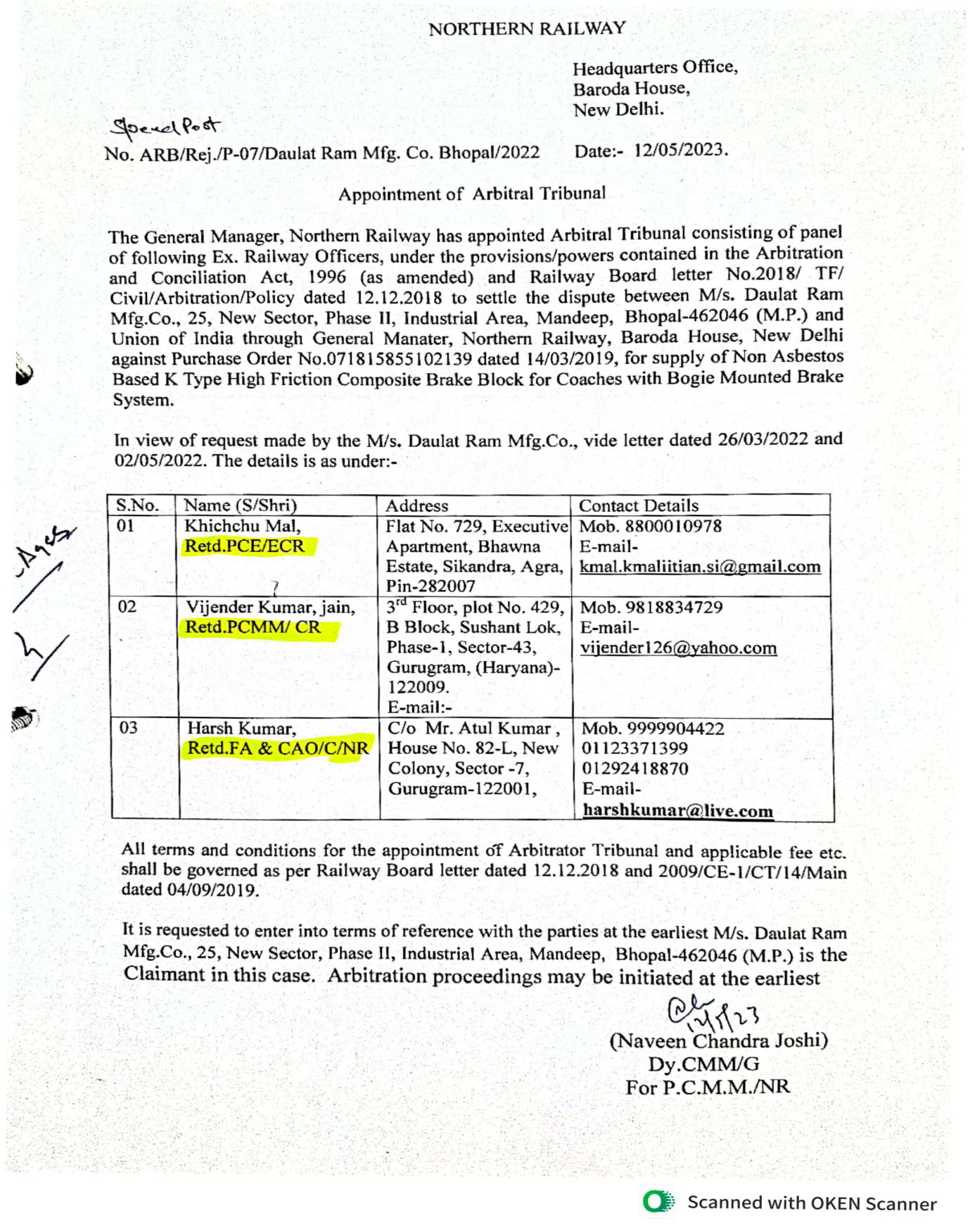 Exhibit reproduced from the original judgment