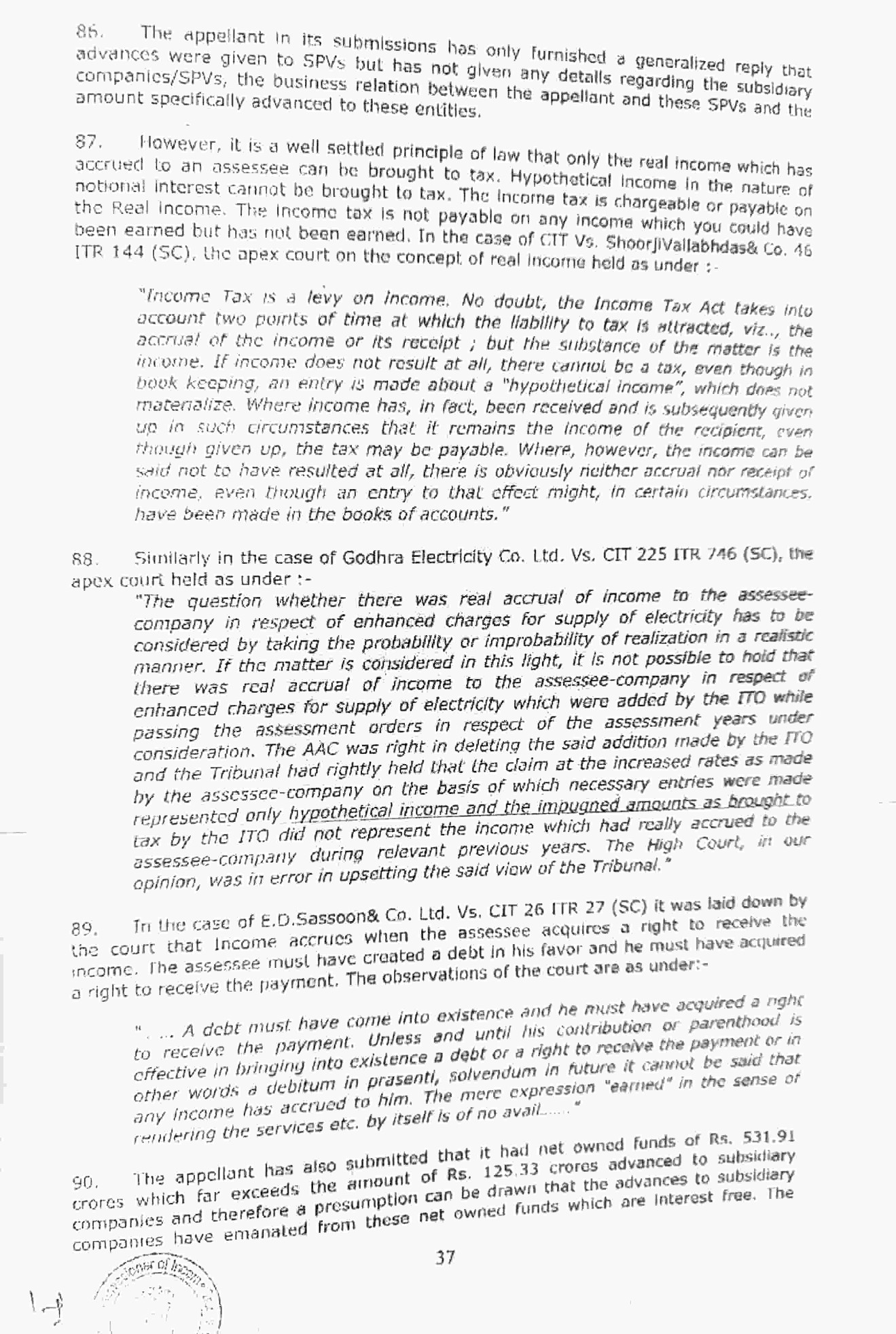 Exhibit reproduced from the original judgment