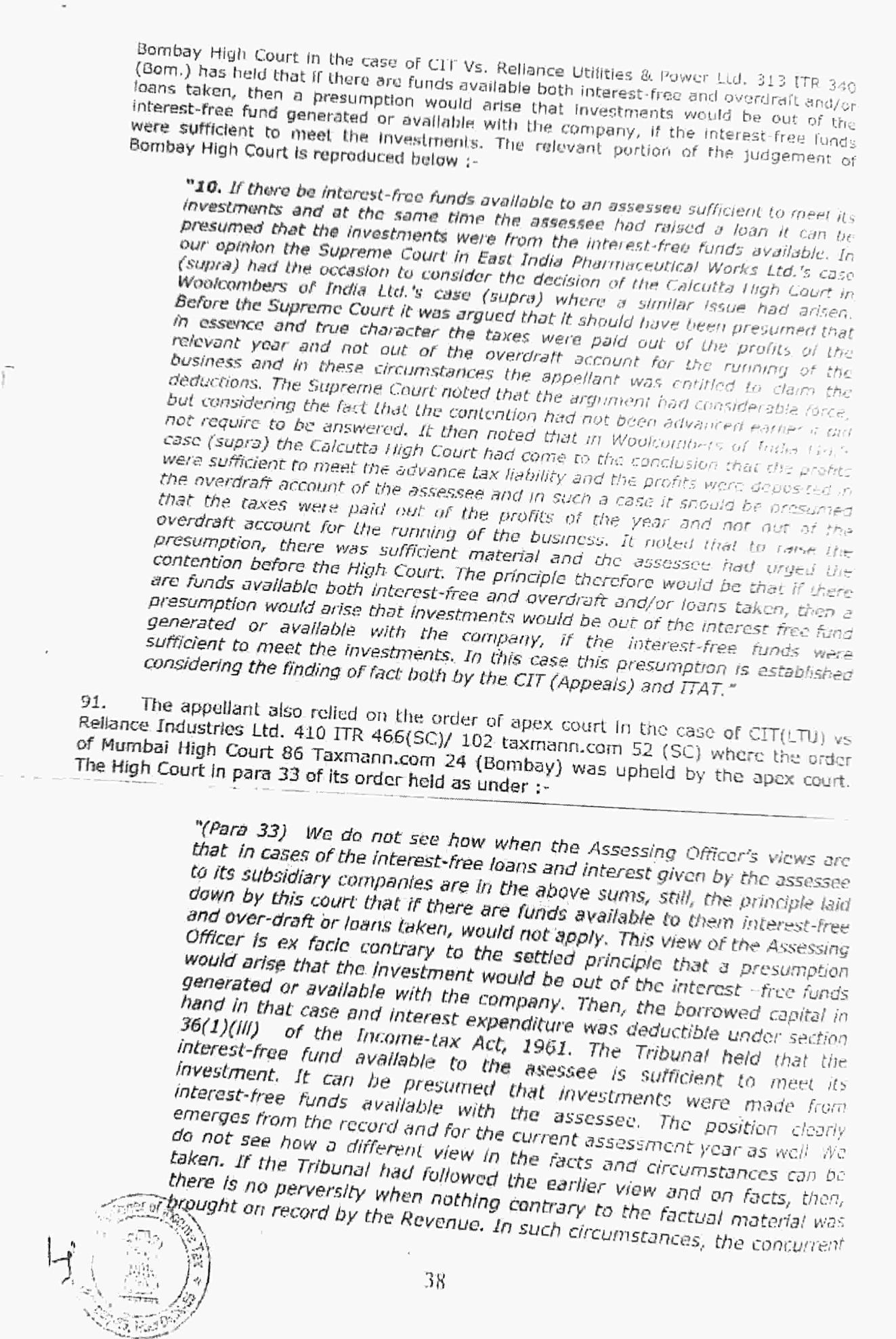 Exhibit reproduced from the original judgment