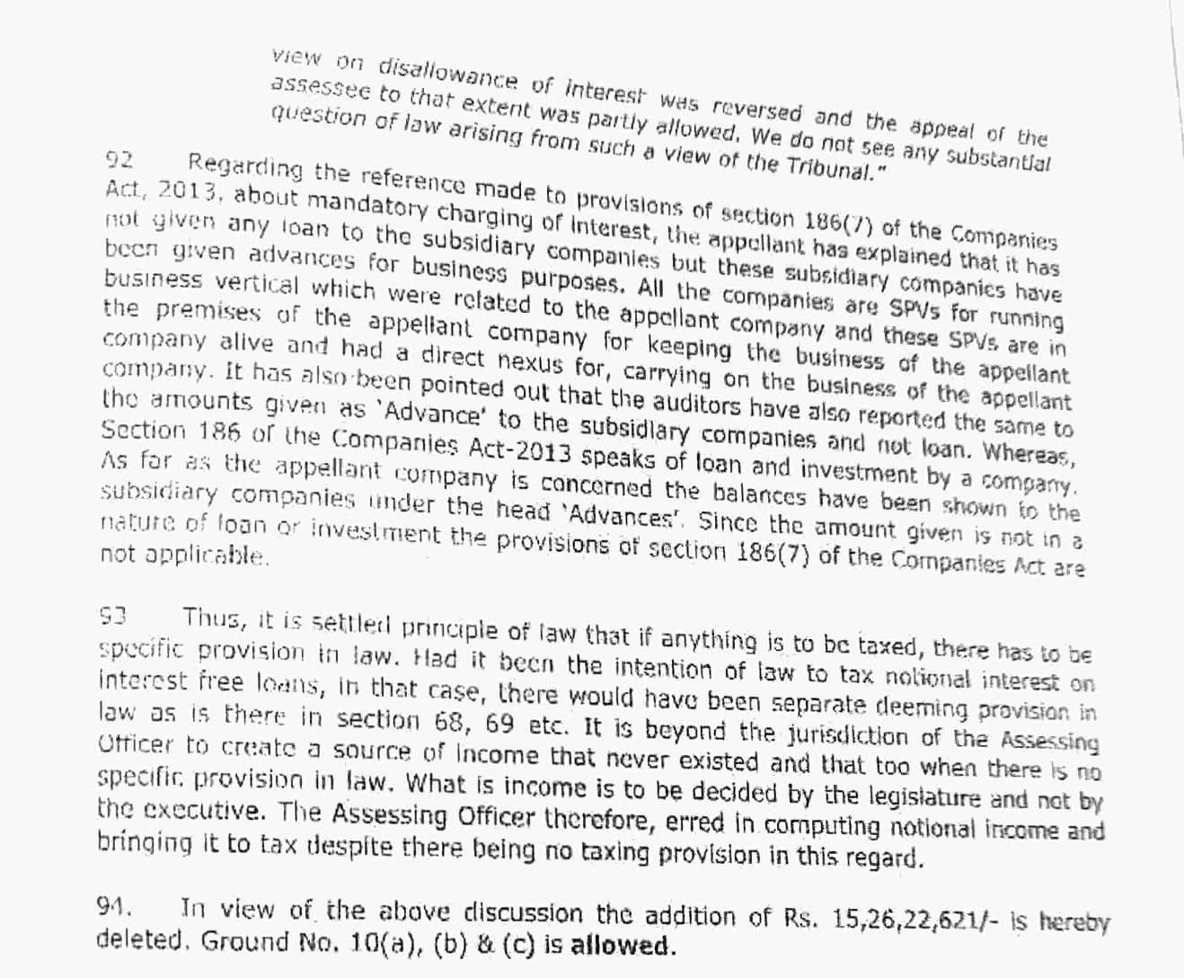 Exhibit reproduced from the original judgment
