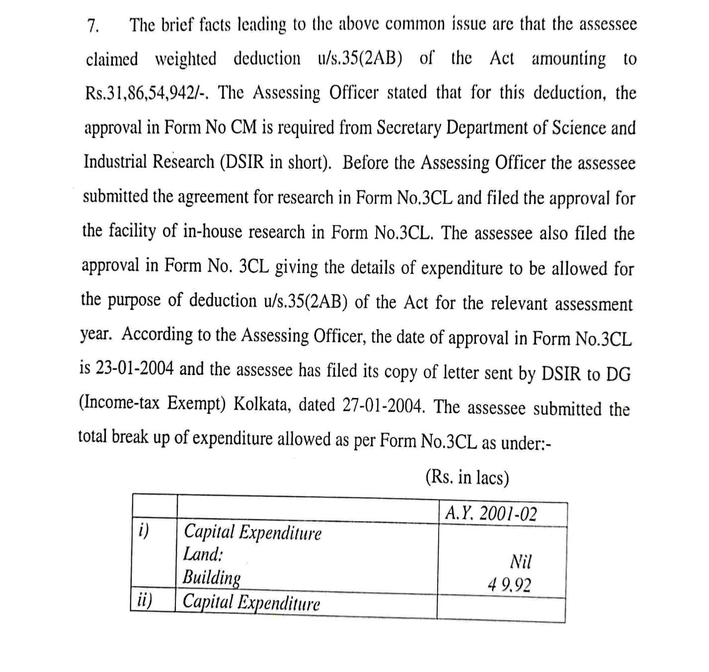 Exhibit reproduced from the original judgment