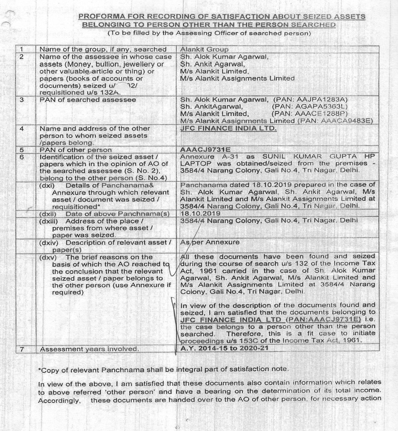 Exhibit reproduced from the original judgment