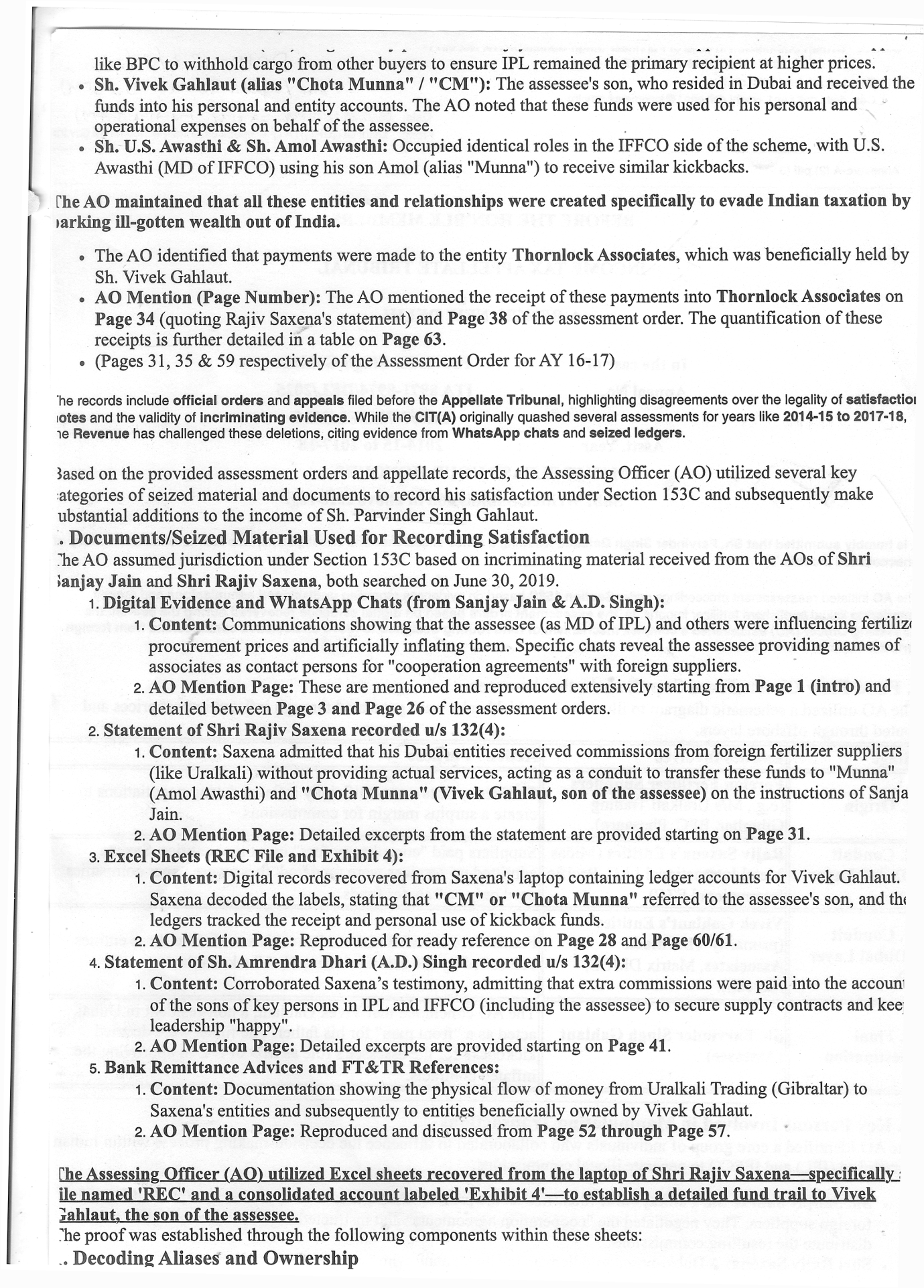 Exhibit reproduced from the original judgment