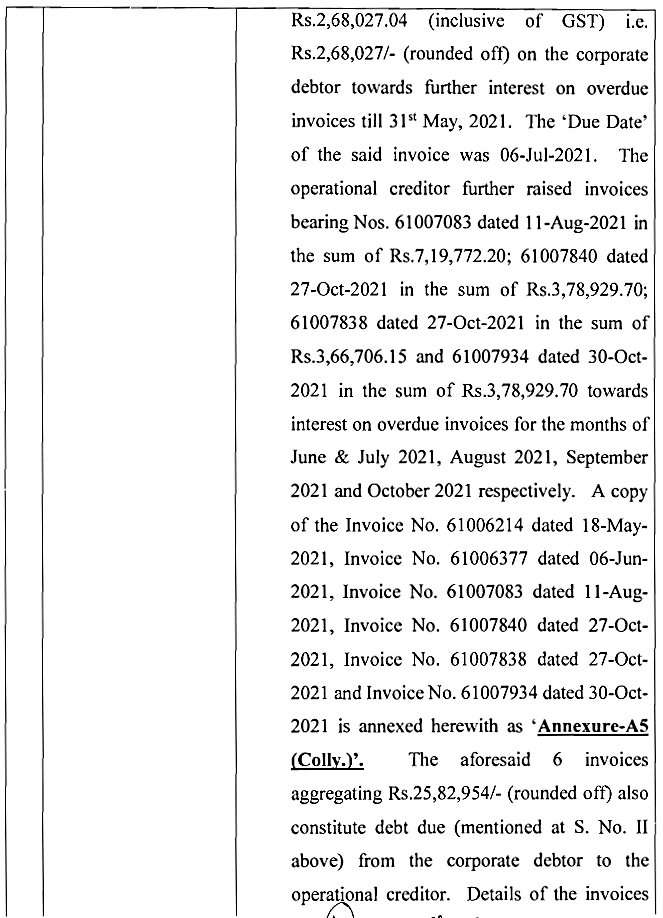 Exhibit reproduced from the original judgment