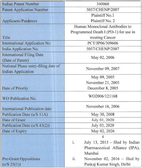 Exhibit reproduced from the original judgment