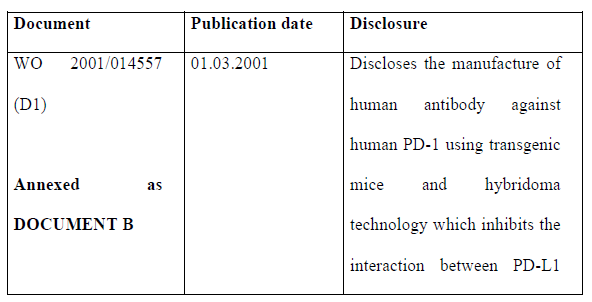 Exhibit reproduced from the original judgment